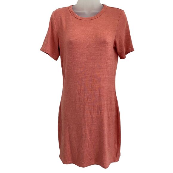 Wilfred Free Medium Mara Dress Short Sleeve Orange Stretch Mini - Picture 1 of 7